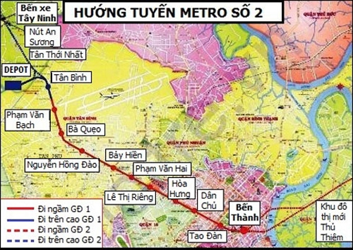 tuyen metro so 2 cua tp ho chi minh doi von 800 trieu usd