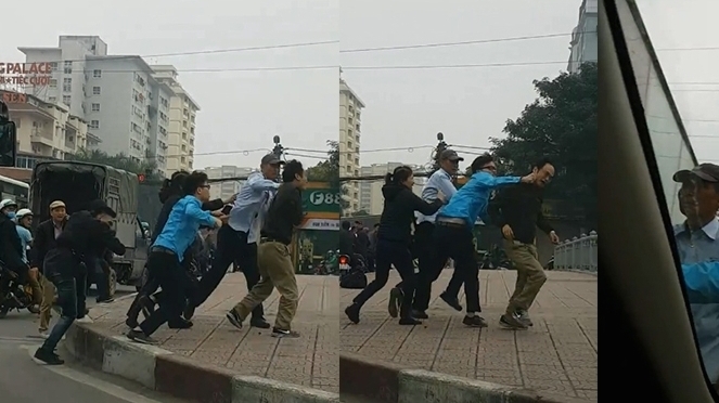 Hà Nội: Tạm đình chỉ lái xe và phụ xe buýt xô xát với tài xế xe tải