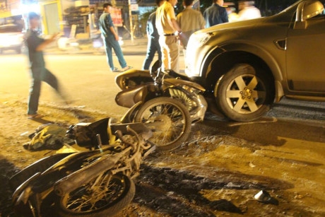 tai xe dam hang loat xe may o tp ho chi minh la cong an