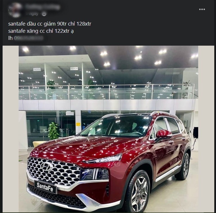 Hyundai Santa Fe giảm giá 50-100 triệu đồng tại các đại lý Hyundai Santa Fe giảm giá 50-100 triệu đồng tại các đại lý