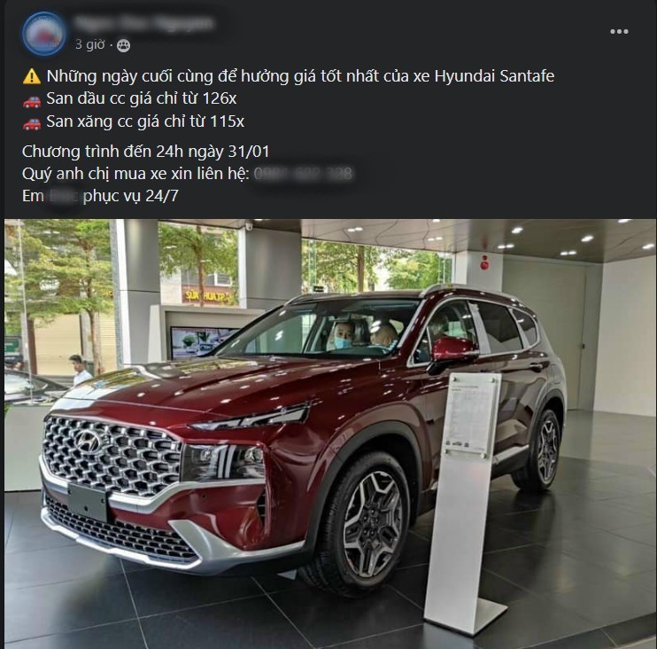 Hyundai Santa Fe giảm giá 50-100 triệu đồng tại các đại lý Hyundai Santa Fe giảm giá 50-100 triệu đồng tại các đại lý