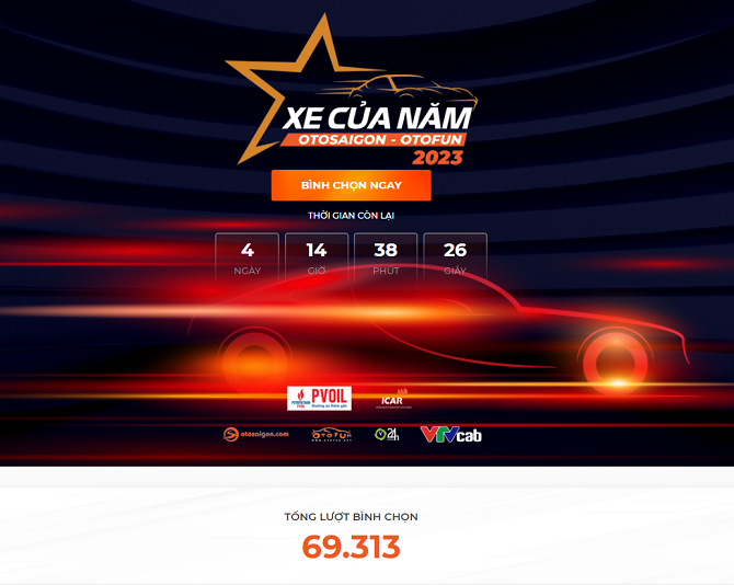 Top 3 mẫu xe được bình chọn nhiều nhất trên trang Xe Của Năm 2023