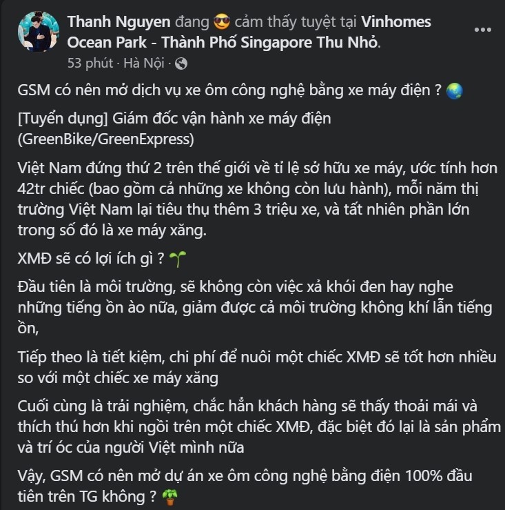 Vingroup sắp ra mắt thêm dịch vụ xe ôm công nghệ chạy bằng xe máy điện? Vingroup sắp ra mắt thêm dịch vụ xe ôm công nghệ chạy bằng xe máy điện?