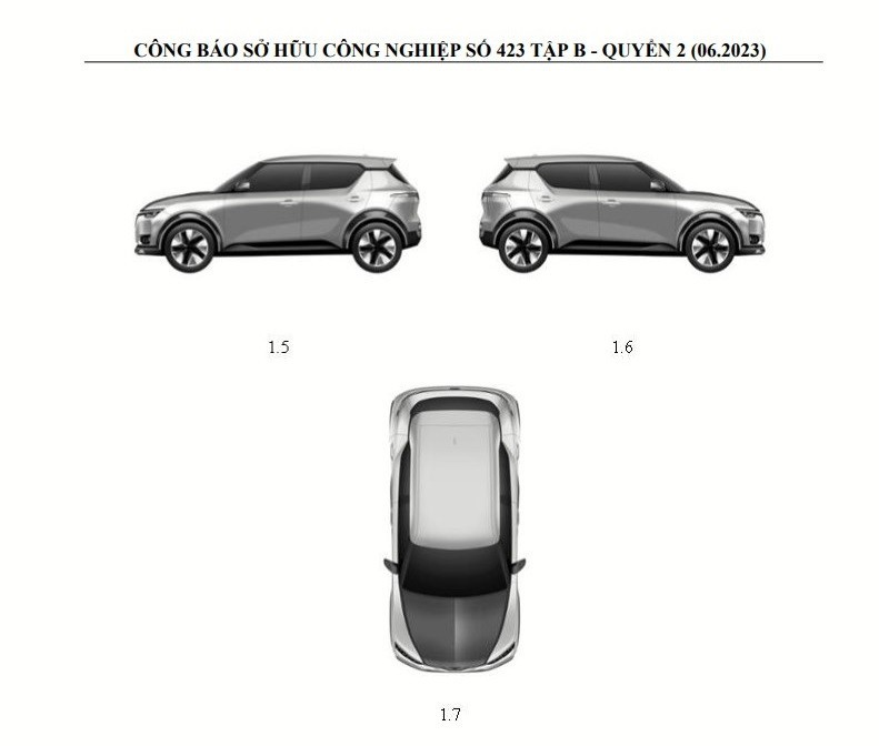 Thêm một mẫu ô tô điện VinFast lạ, gần giống VinFast VF8 và VF5 Plus đăng ký bảo hộ Thêm một mẫu ô tô điện VinFast lạ, gần giống VinFast VF8 và VF5 Plus đăng ký bảo hộ