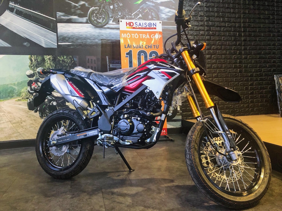he lo hinh anh cao cao pho kawasaki d tracker 150 tai viet nam